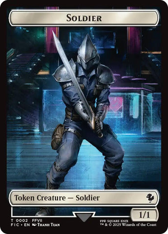 Image for Soldier // Rebel Double-Sided Token (2 // 7) (FINAL FANTASY) - Magic: The Gathering