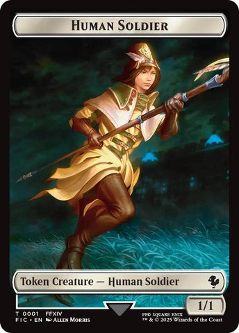 Image for Human Soldier // Hero (0008) Double-Sided Token (1 // 8) (FINAL FANTASY) - Magic: The Gathering