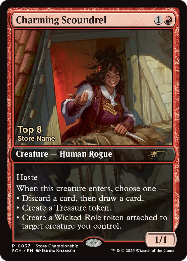Image for Charming Scoundrel (Top 8) (37) (Game Day & Store Championship Promos) - Magic: The Gathering