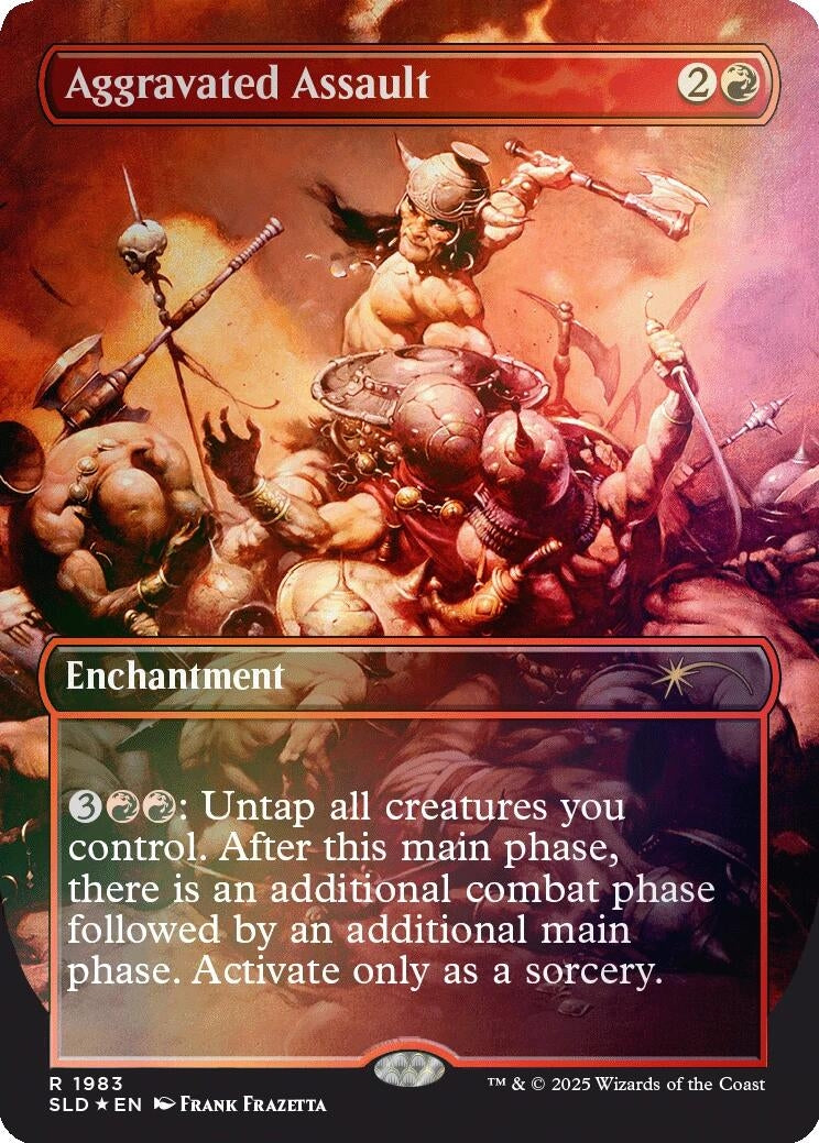 Image for Aggravated Assault (1983) (Rainbow Foil) (1983) (Secret Lair Drop Series) - Magic: The Gathering