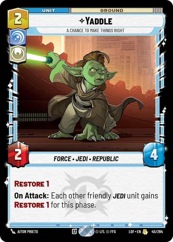 Image for Yaddle - A Chance To Make Things Right (045/264) (Legends of the Force) - Star Wars: Unlimited