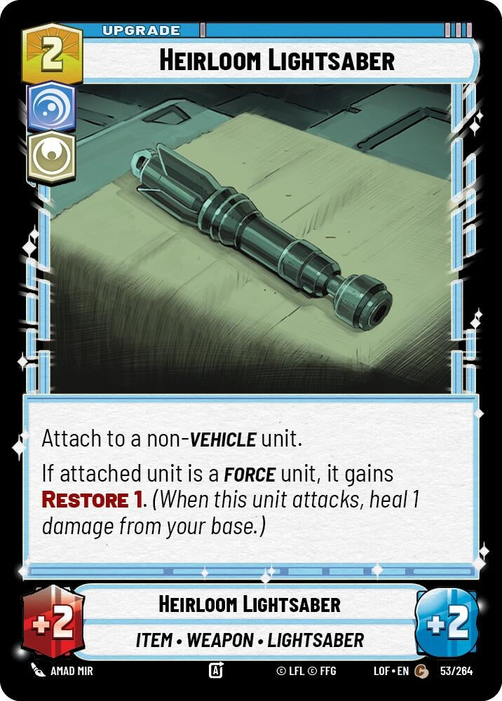 Image for Heirloom Lightsaber (053/264) (Legends of the Force) - Star Wars: Unlimited
