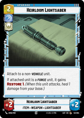 Image for Heirloom Lightsaber (053/264) (Legends of the Force) - Star Wars: Unlimited