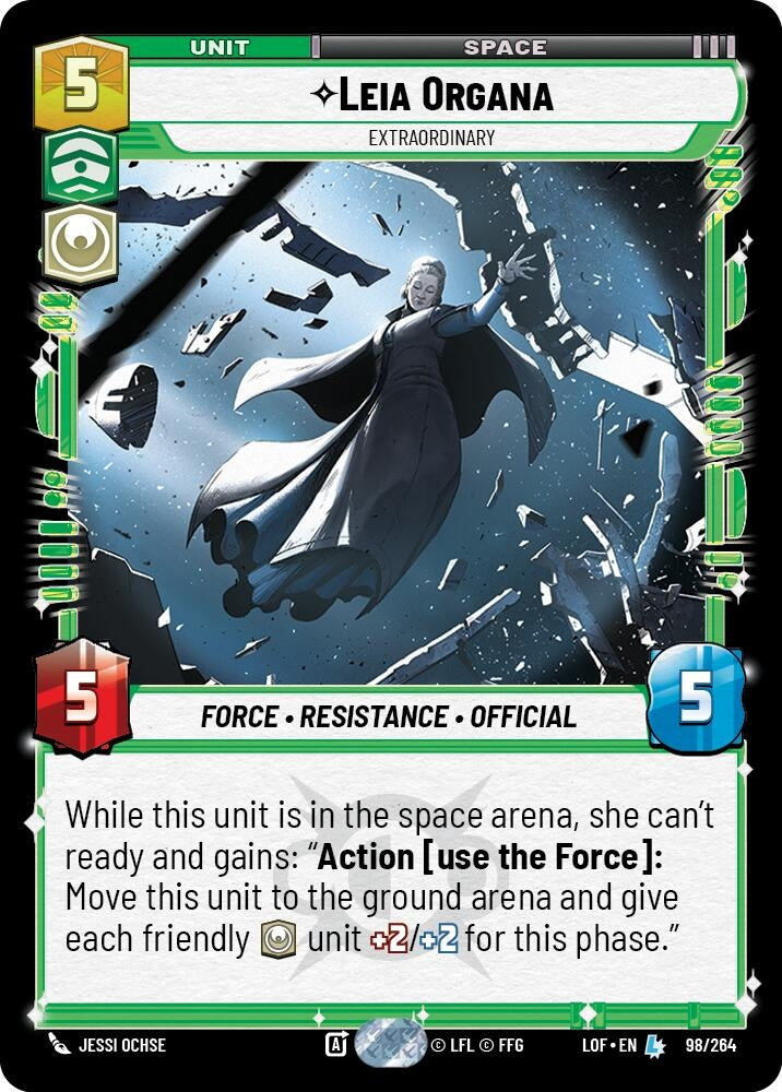 Image for Leia Organa - Extraordinary (098/264) (Legends of the Force) - Star Wars: Unlimited