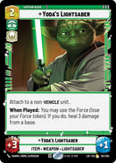 Image for Yoda's Lightsaber (102/264) (Legends of the Force) - Star Wars: Unlimited