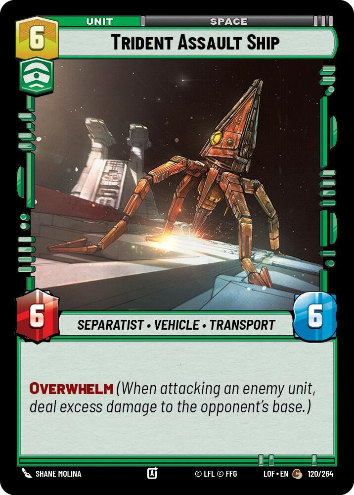 Image for Trident Assault Ship (120/264) (Legends of the Force) - Star Wars: Unlimited
