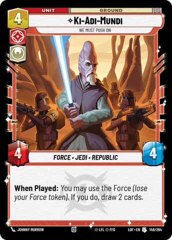 Image for Ki-Adi-Mundi - We Must Push On (146/264) (Legends of the Force) - Star Wars: Unlimited