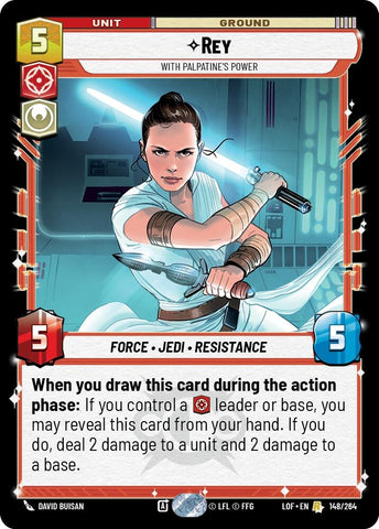 Image for Rey - With Palpatine's Power (148/264) (Legends of the Force) - Star Wars: Unlimited