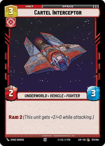 Image for Cartel Interceptor (157/264) (Legends of the Force) - Star Wars: Unlimited