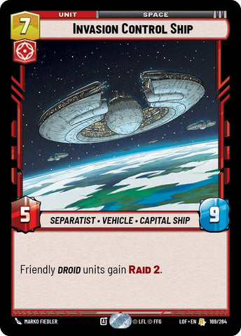 Image for Invasion Control Ship (169/264) (Legends of the Force) - Star Wars: Unlimited