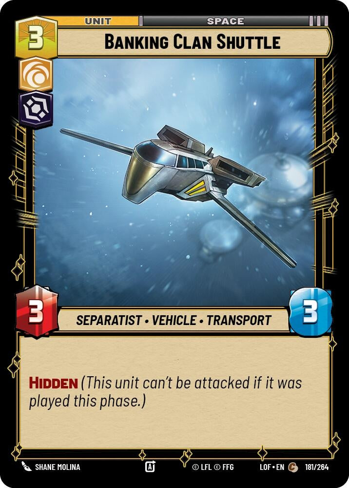 Image for Banking Clan Shuttle (181/264) (Legends of the Force) - Star Wars: Unlimited