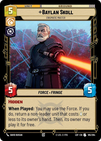 Image for Baylan Skoll - Enigmatic Master (185/264) (Legends of the Force) - Star Wars: Unlimited
