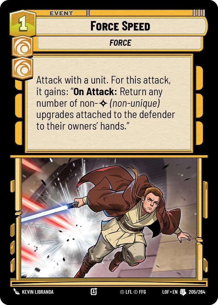 Image for Force Speed (205/264) (Legends of the Force) - Star Wars: Unlimited