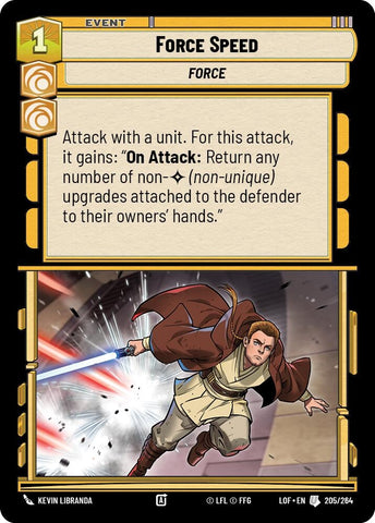 Image for Force Speed (205/264) (Legends of the Force) - Star Wars: Unlimited
