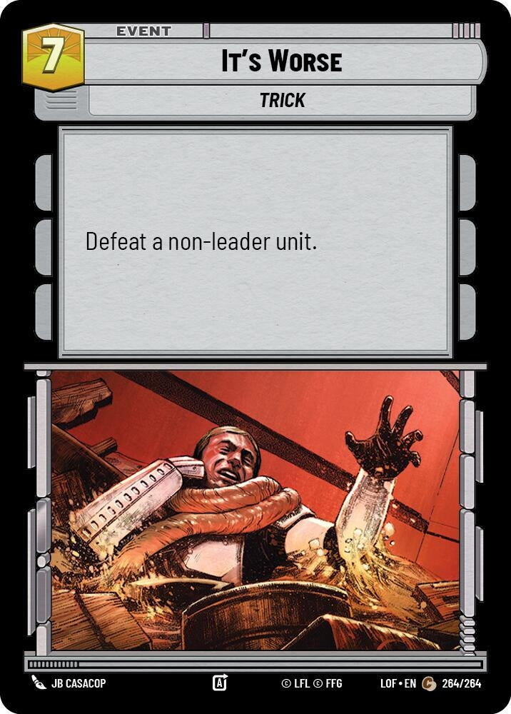 Image for It's Worse (264/264) (Legends of the Force) - Star Wars: Unlimited