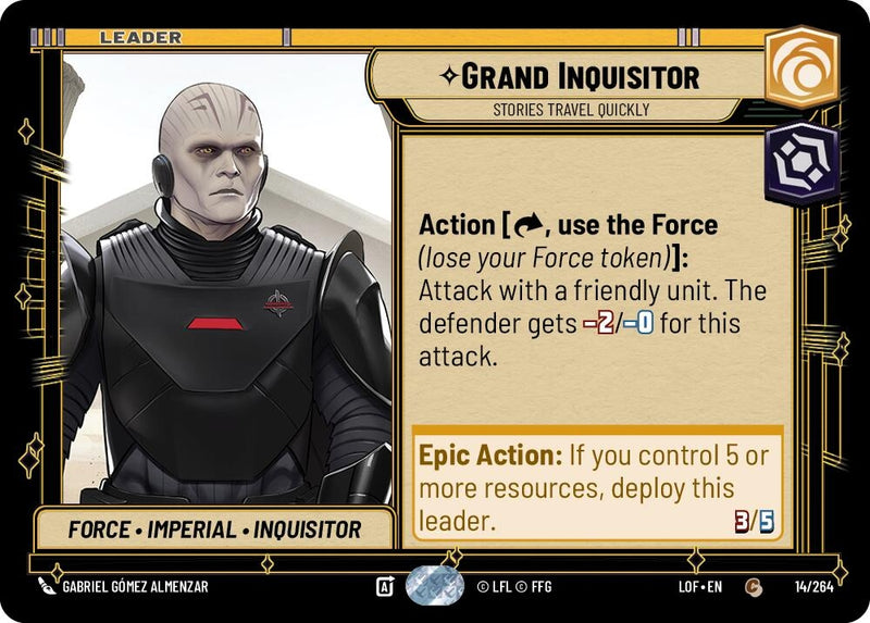 Image for Grand Inquisitor - Stories Travel Quickly (014/264) (Legends of the Force) - Star Wars: Unlimited