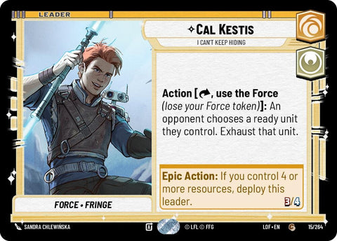 Image for Cal Kestis - I Can't Keep Hiding (015/264) (Legends of the Force) - Star Wars: Unlimited