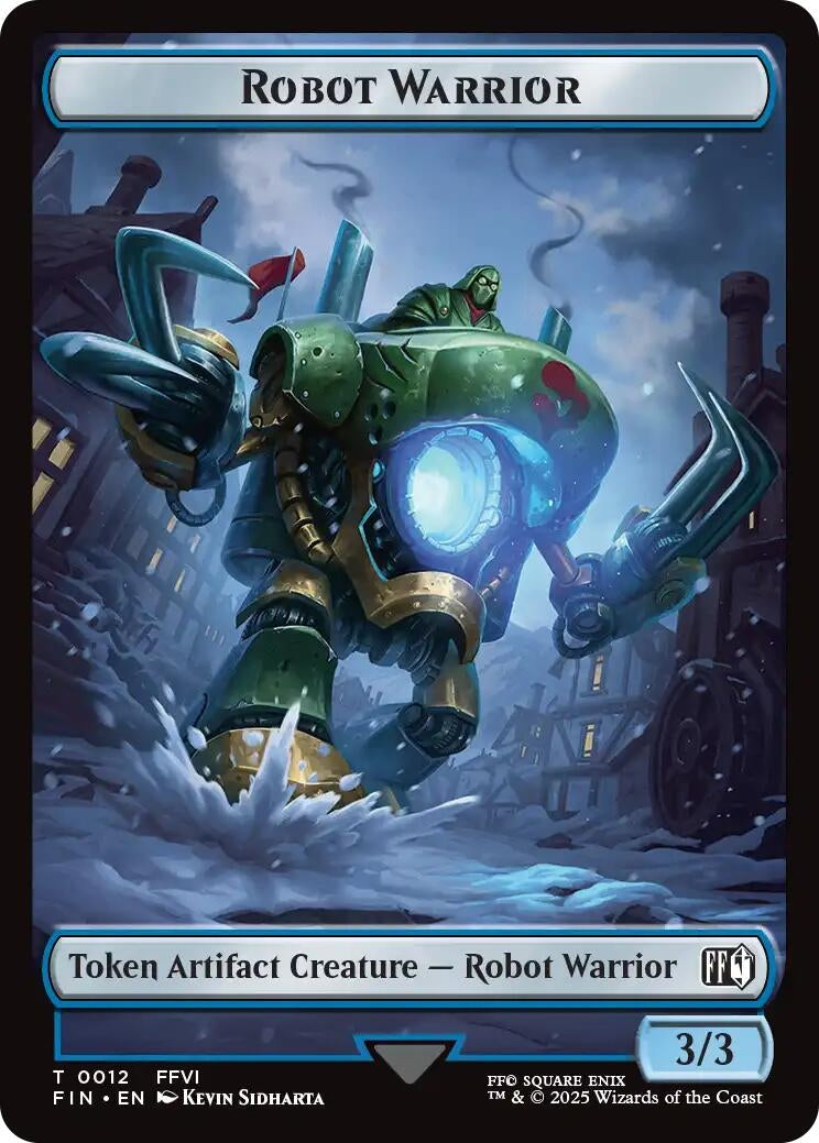 Image for Robot Warrior // Copy (0001) Double-Sided Token (12 // 1) - Magic: The Gathering