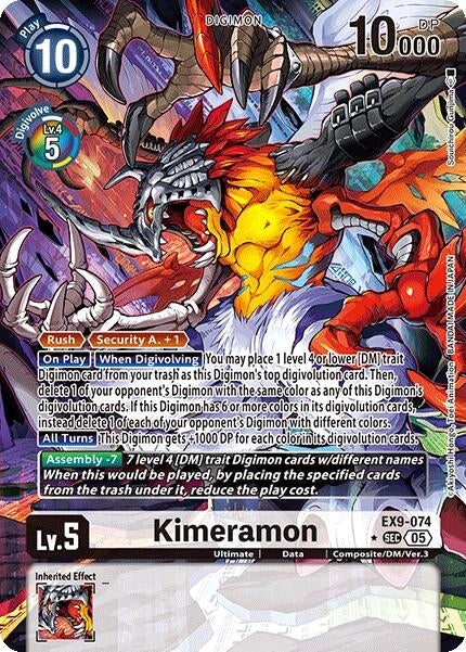 Image for Kimeramon (Alternate Art) (EX9-074 SEC) (Versus Monsters) - Digimon Card Game