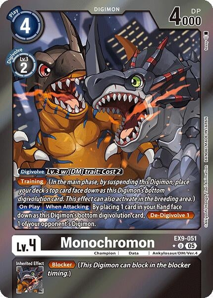 Image for Monochromon (Limited Foil) (EX9-051 U) (Versus Monsters) - Digimon Card Game