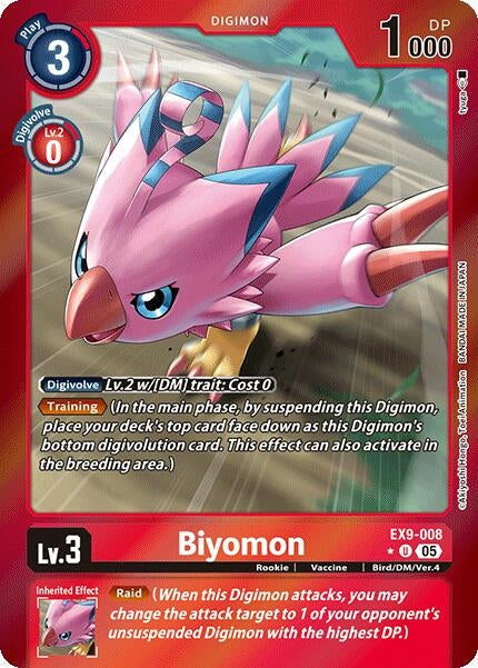 Image for Biyomon (Limited Foil) (EX9-008 U) (Versus Monsters) - Digimon Card Game