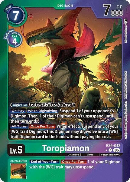 Image for Toropiamon (Limited Foil) (EX9-042 C) (Versus Monsters) - Digimon Card Game