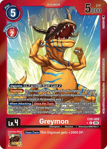 Image for Greymon (Limited Foil) (EX9-009 U) (Versus Monsters) - Digimon Card Game