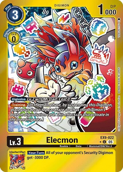 Image for Elecmon (Limited Foil) (EX9-022 C) (Versus Monsters) - Digimon Card Game