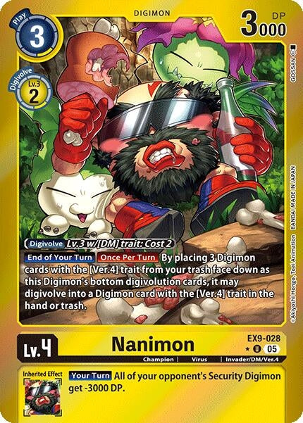 Image for Nanimon (Limited Foil) (EX9-028 U) (Versus Monsters) - Digimon Card Game