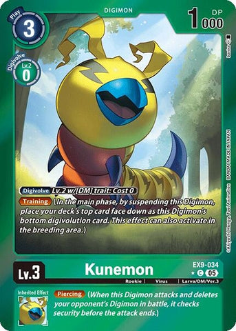 Image for Kunemon (Limited Foil) (EX9-034 C) (Versus Monsters) - Digimon Card Game