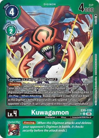 Image for Kuwagamon (Limited Foil) (EX9-038 U) (Versus Monsters) - Digimon Card Game