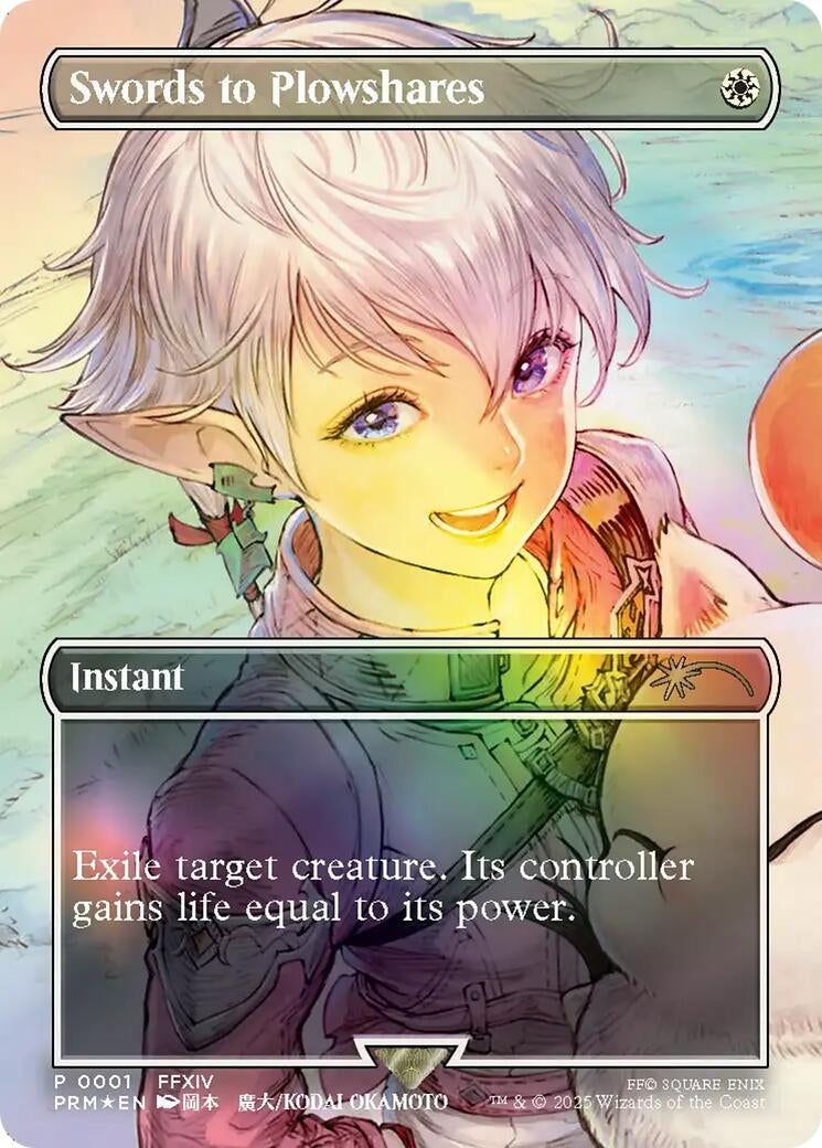 Image for Swords to Plowshares (Borderless) (1) - Magic: The Gathering