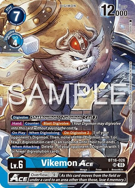 Image for Vikemon ACE (Cyber Eden Release Event Participant) (BT16-026 SR) - Digimon Card Game