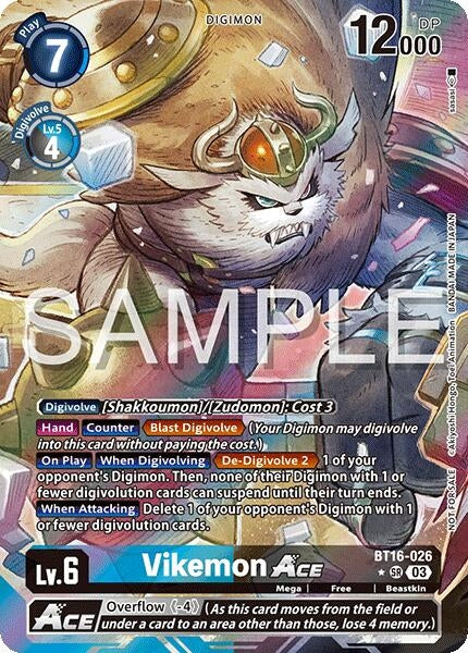 Image for Vikemon ACE (Cyber Eden Release Event Winner) (BT16-026 SR) - Digimon Card Game