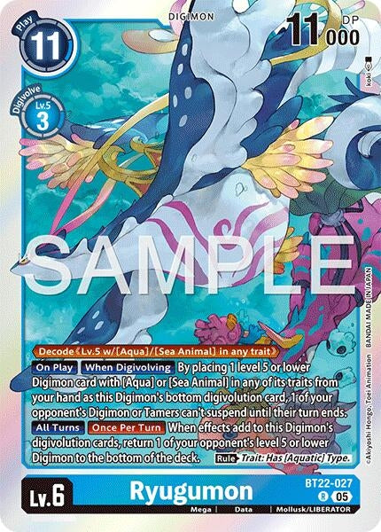 Image for Ryugumon (BT22-027 R) - Digimon Card Game