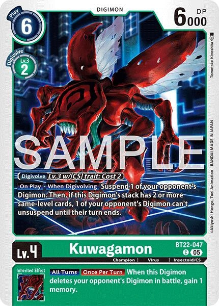 Image for Kuwagamon (BT22-047 C) - Digimon Card Game