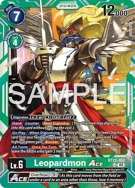 Image for Leopardmon ACE (BT22-052 SR) - Digimon Card Game