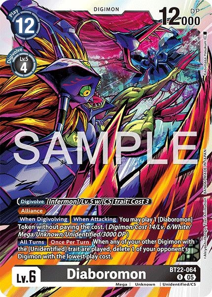 Image for Diaboromon (BT22-064 R) - Digimon Card Game