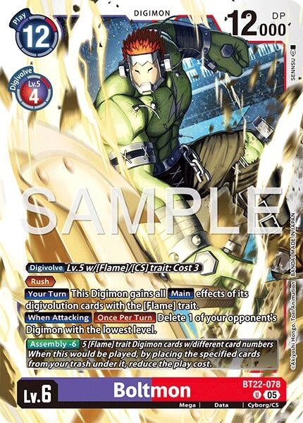 Image for Boltmon (BT22-078 U) - Digimon Card Game