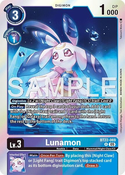 Image for Lunamon (BT22-069 R) - Digimon Card Game