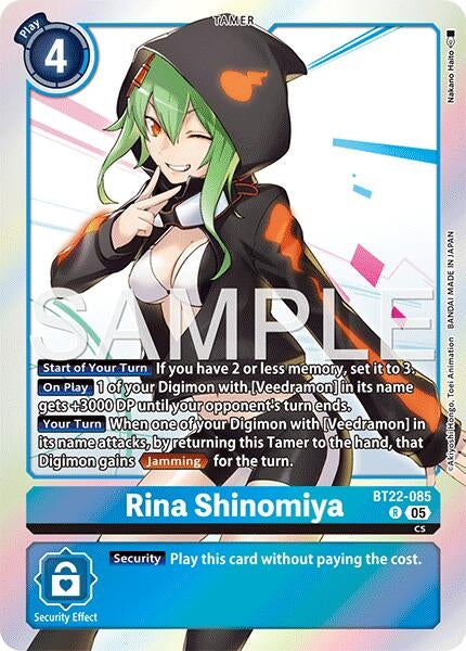Image for Rina Shinomiya (BT22-085 R) - Digimon Card Game