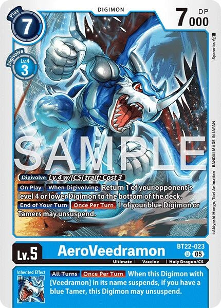 Image for AeroVeedramon (BT22-023 U) - Digimon Card Game