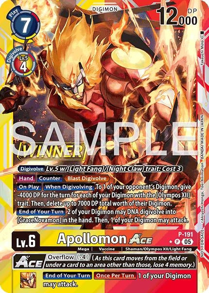 Image for Apollomon ACE (Store Tournament 2025 Vol.3 Winner Pack) (P-191 P) - Digimon Card Game