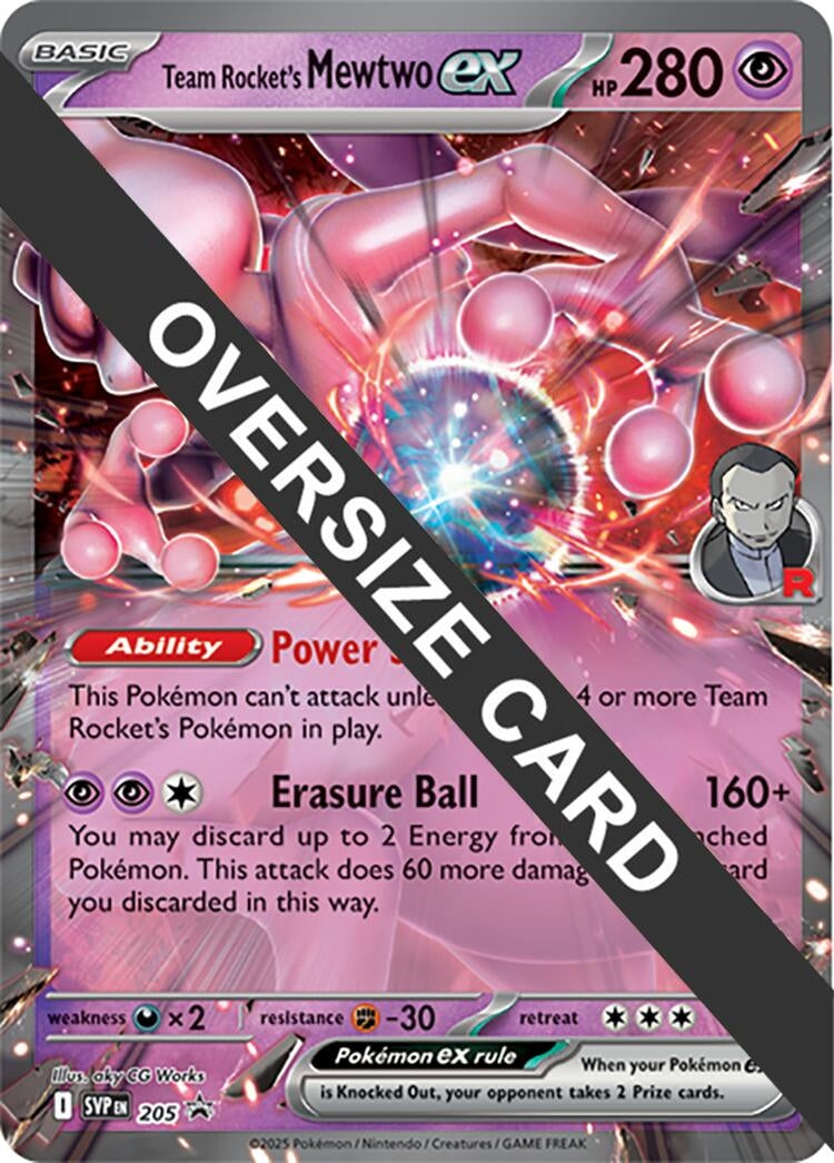 Image for Team Rocket's Mewtwo ex (205) (Jumbo Cards) - Pokemon