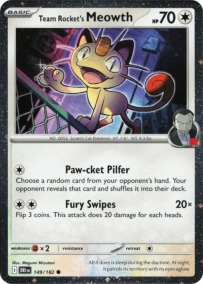 Image for Team Rocket's Meowth (Cosmos Holo) (149/182) (Miscellaneous Cards & Products) - Pokemon