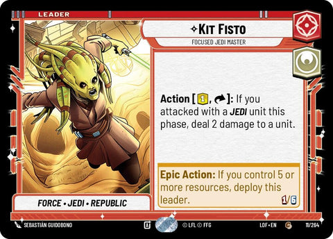 Image for Kit Fisto - Focused Jedi Master (011/264) (Legends of the Force) - Star Wars: Unlimited