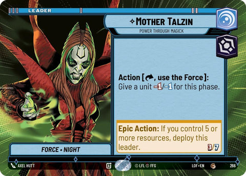 Image for Mother Talzin - Power Through Magick (Hyperspace) (266) (Legends of the Force) - Star Wars: Unlimited