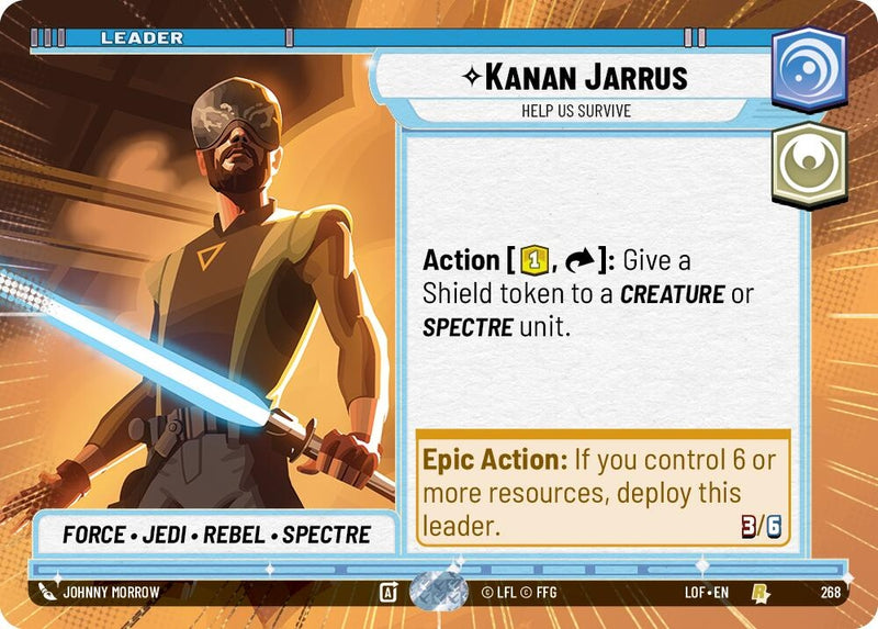 Image for Kanan Jarrus - Help Us Survive (Hyperspace) (268) (Legends of the Force) - Star Wars: Unlimited
