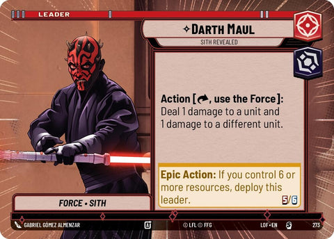 Image for Darth Maul - Sith Revealed (Hyperspace) (273) (Legends of the Force) - Star Wars: Unlimited