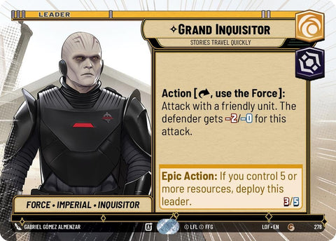 Image for Grand Inquisitor - Stories Travel Quickly (Hyperspace) (278) (Legends of the Force) - Star Wars: Unlimited